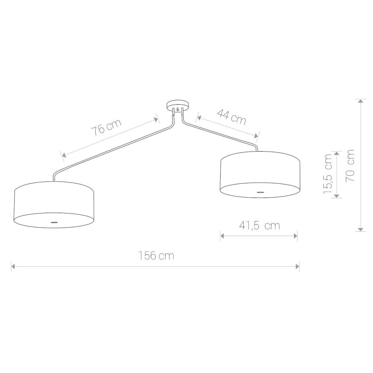 Lampa sufitowa 6541 HAWK Szary Nowodvorski