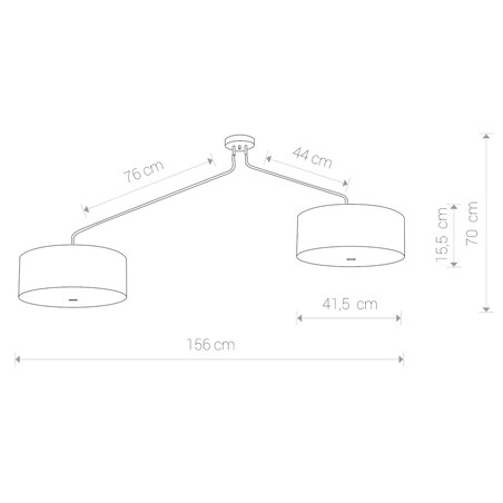 Lampa sufitowa 6541 HAWK Szary Nowodvorski