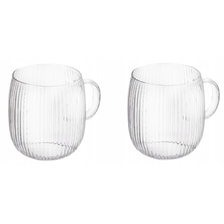 2x SZKLANKA DO KAWY HERBATY 380 ml z uchem na napoje soki wodę cappuccino