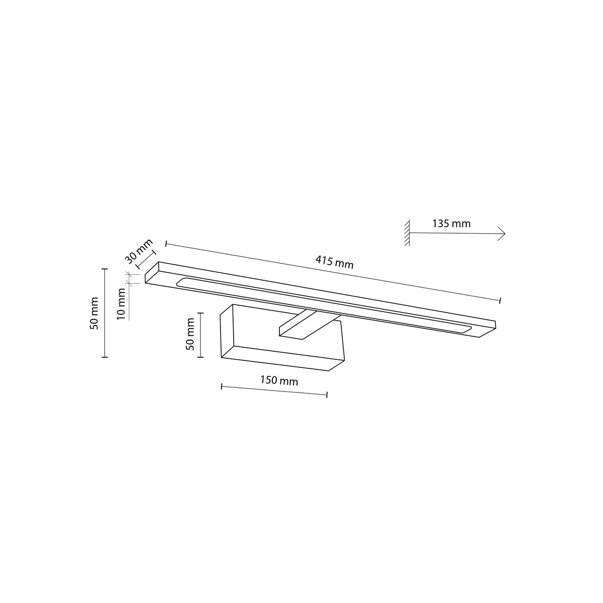 Lampa ścienna LED 12W IP44 nad lustro GALLERY 18205 biała 1500 lm 4000K TK Lighting