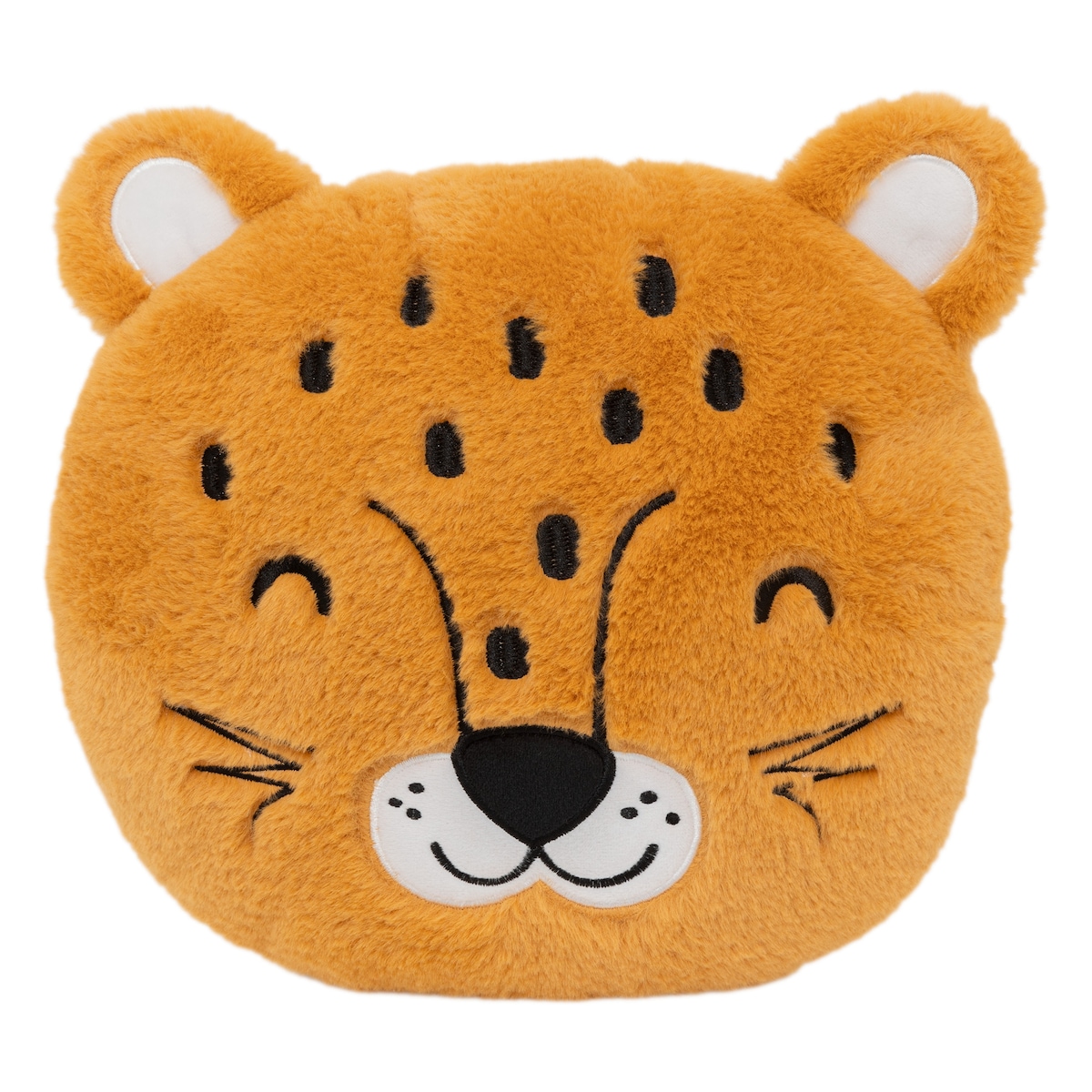 Poduszka w kształcie pantery JUNGLE, Ø 30 cm, kolor pomarańczowy, poliester
