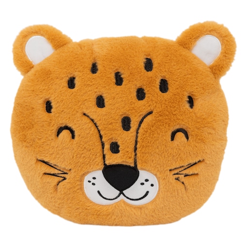 Poduszka w kształcie pantery JUNGLE, Ø 30 cm, kolor pomarańczowy, poliester