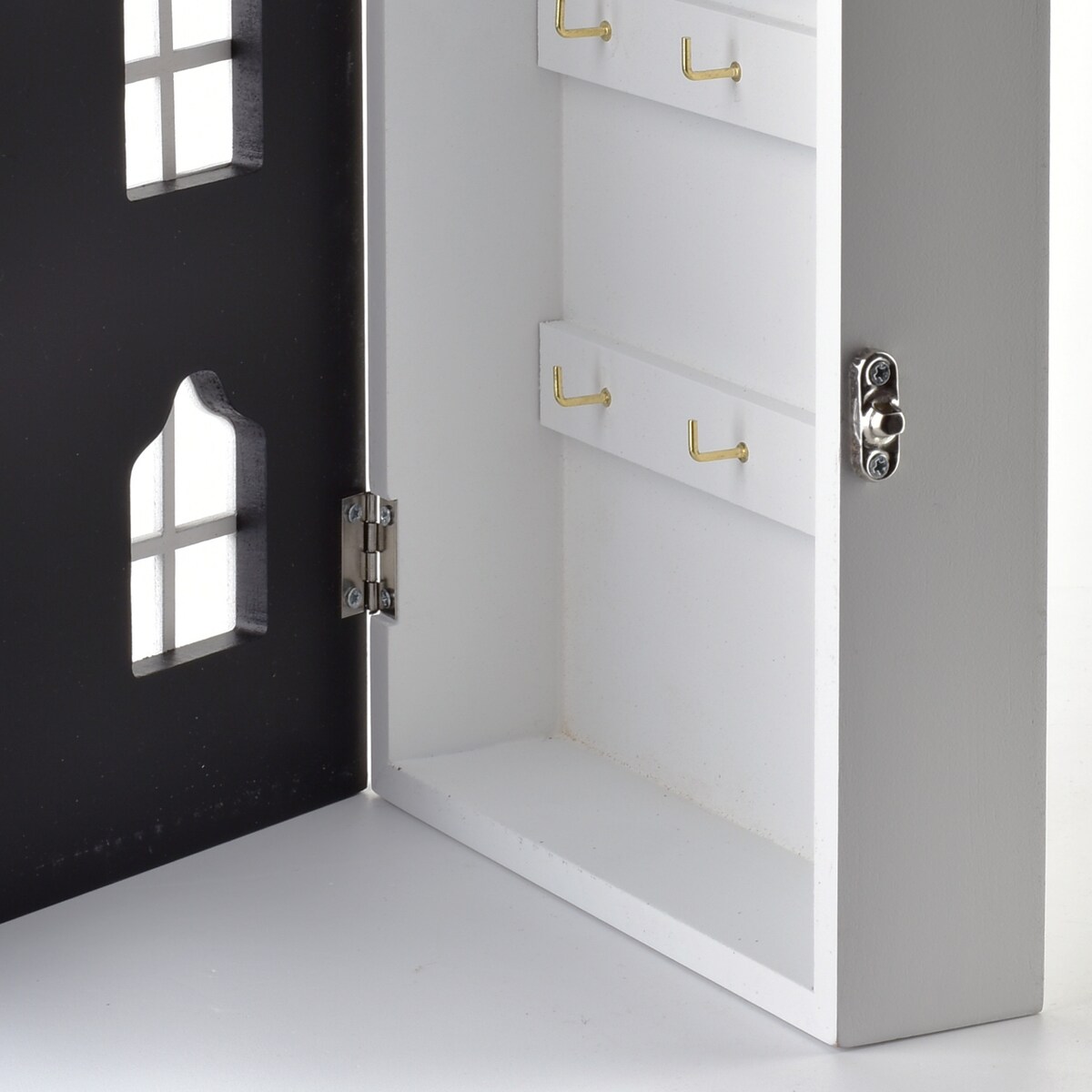 STACY Skrzynka na klucze 17,5x5,5x29,5cmDomek czarny