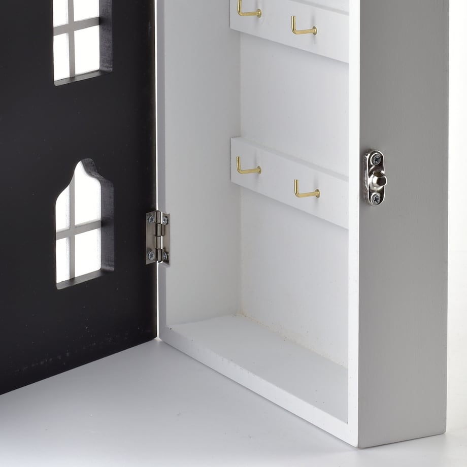 STACY Skrzynka na klucze 17,5x5,5x29,5cmDomek czarny