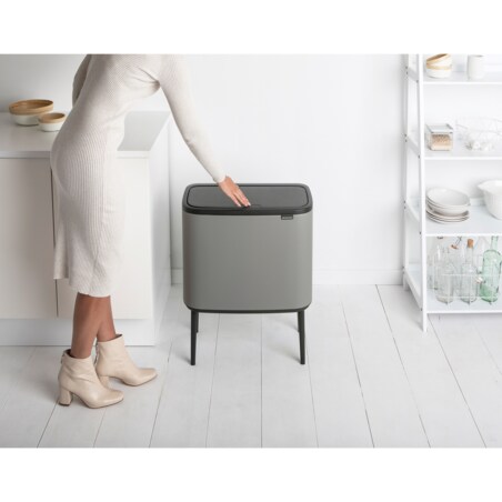 Kosz na śmieci Touch Bin Bo 3 x 11L Mineral Concrete Grey 127229
