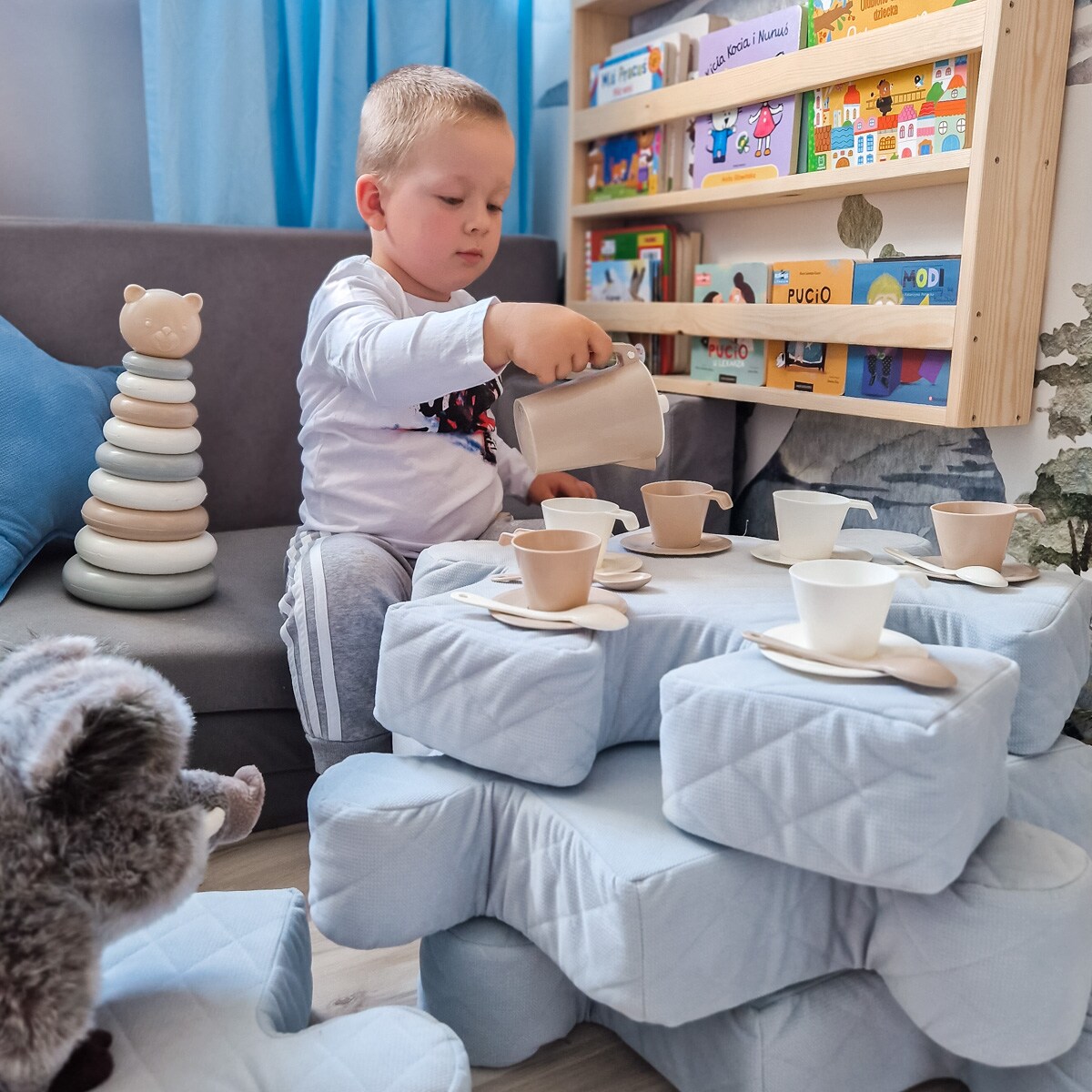 Biszkoptowa Chmurka Serwis kawowy 19 el.