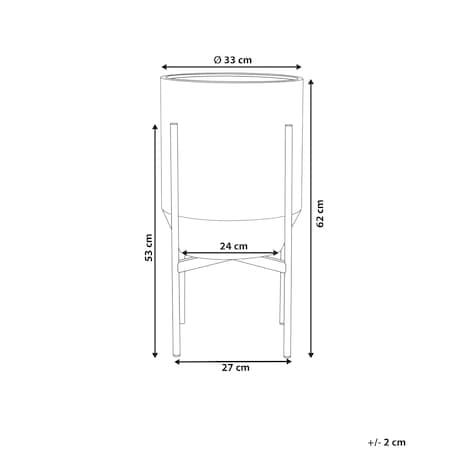 Donica na nóżkach HYBRIDUM Metal 33 cm Biały