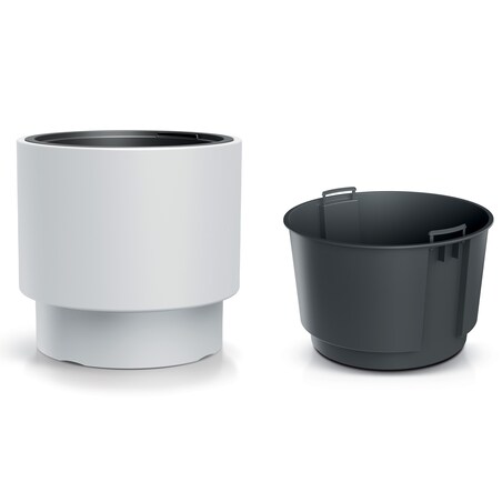 Doniczka Donica Ogrodowa 29,8 Cm Okrągła Na Taras Do Ogrodu Domu Biała