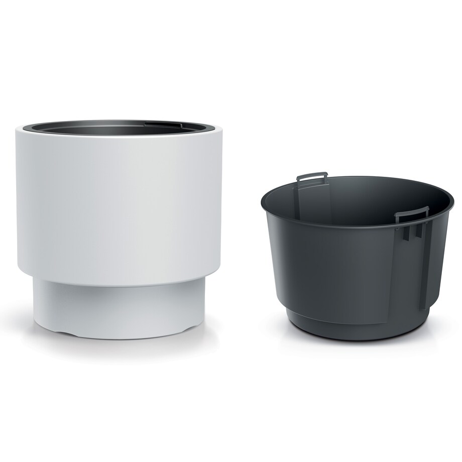 Doniczka Donica Ogrodowa 29,8 Cm Okrągła Na Taras Do Ogrodu Domu Biała