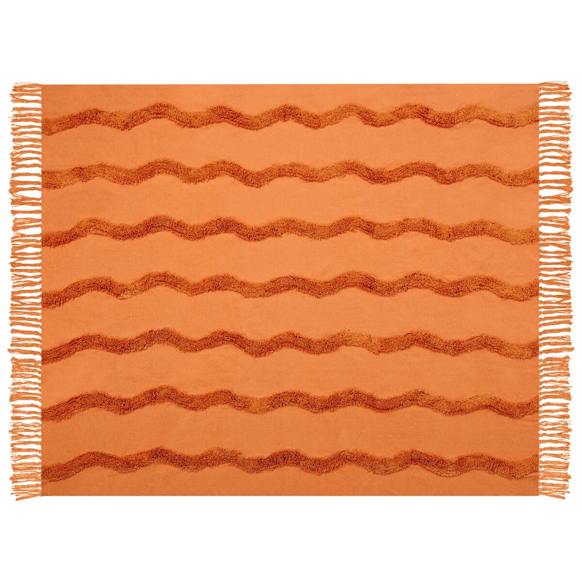 Bawełniany koc 125 x 150 cm pomarańczowy KHARI