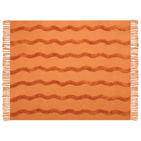Bawełniany koc 125 x 150 cm pomarańczowy KHARI