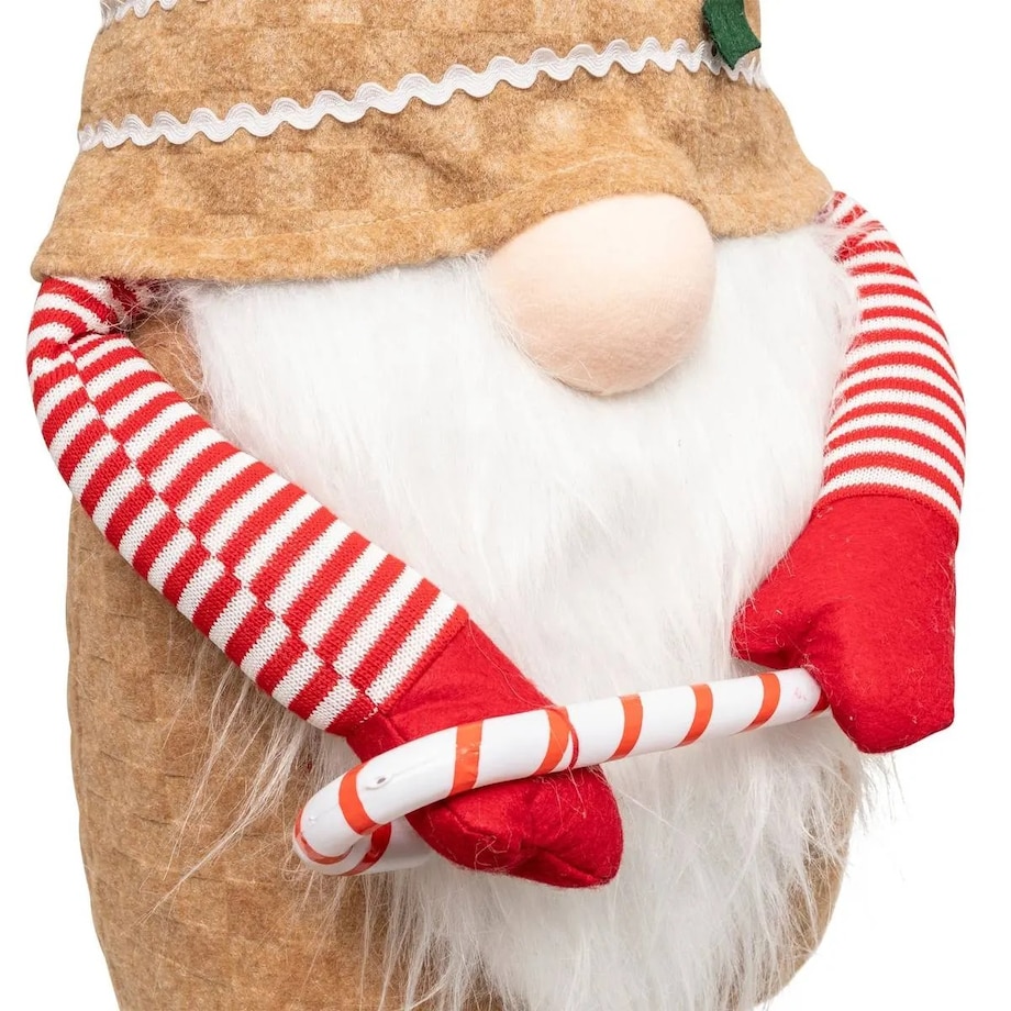 Tekstylna figurka gnom, teleskopowa, Gingerbread, 150 cm