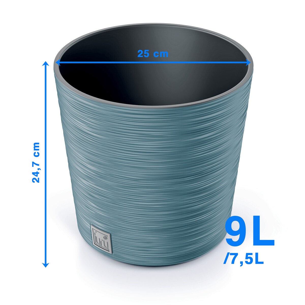 Doniczka Donica Ogrodowa 25 Cm Okrągła Na Taras Do Ogrodu Domu Niebieska