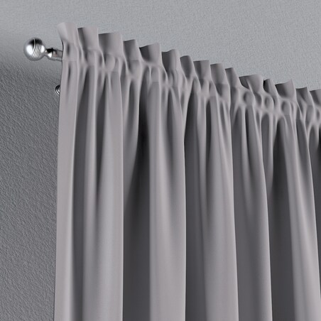Zasłona na kanale z grzywką 1 szt. 130x260 ciepły szary