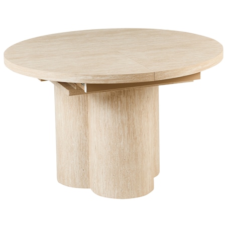 Stół do jadalni rozkładany MORAINE Efekt trawertynu 120/160 cm 120 cm