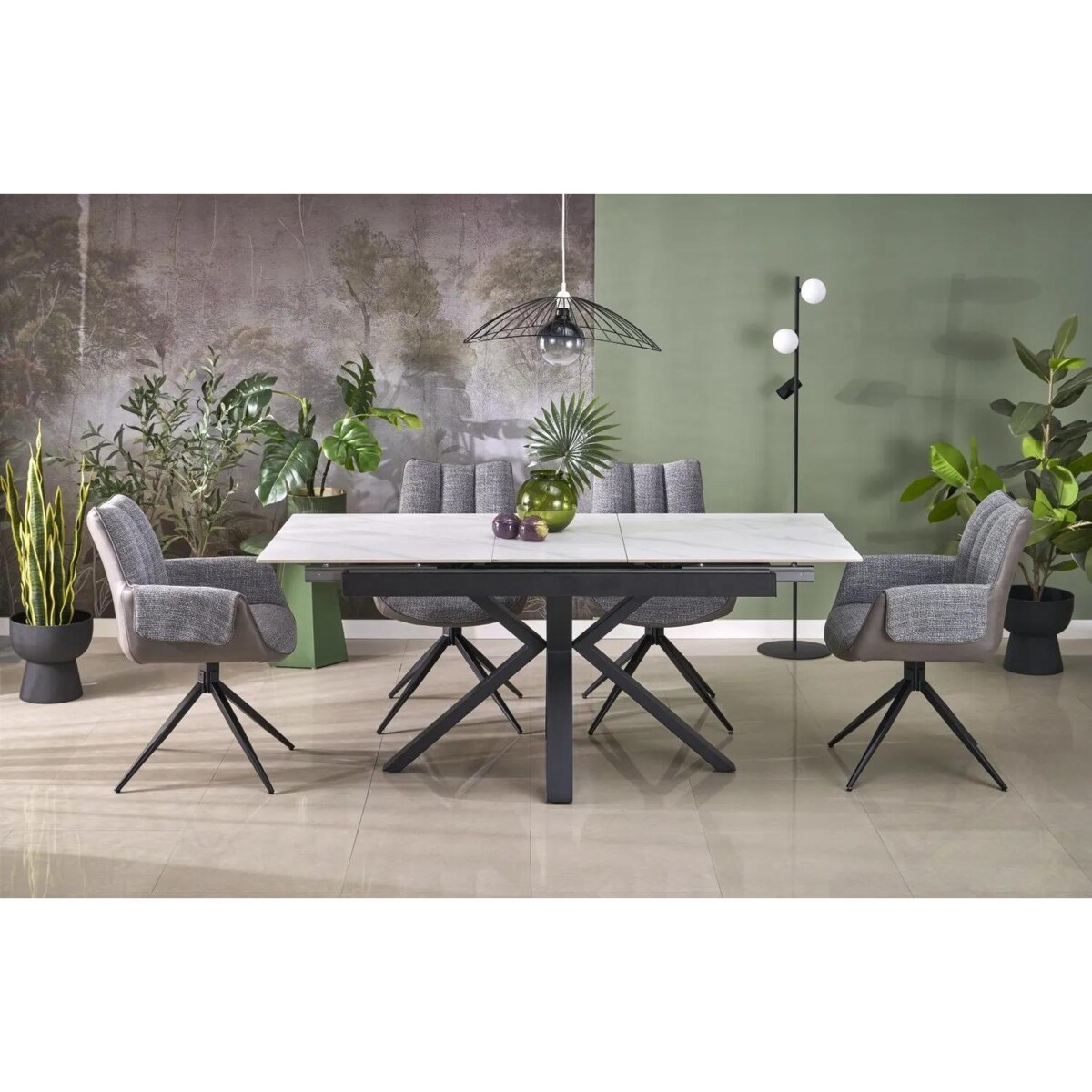 Krzesło tapicerowane K579 szare obracane