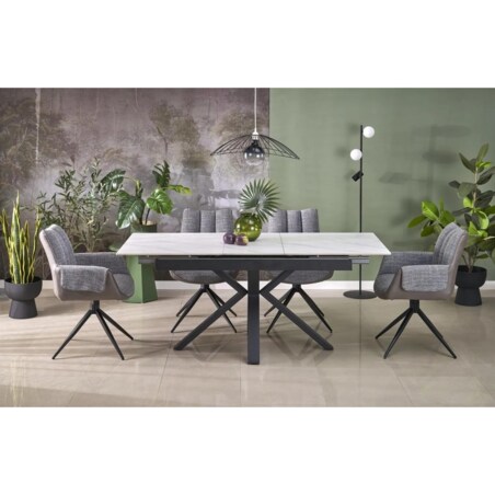 Krzesło tapicerowane K579 szare obracane