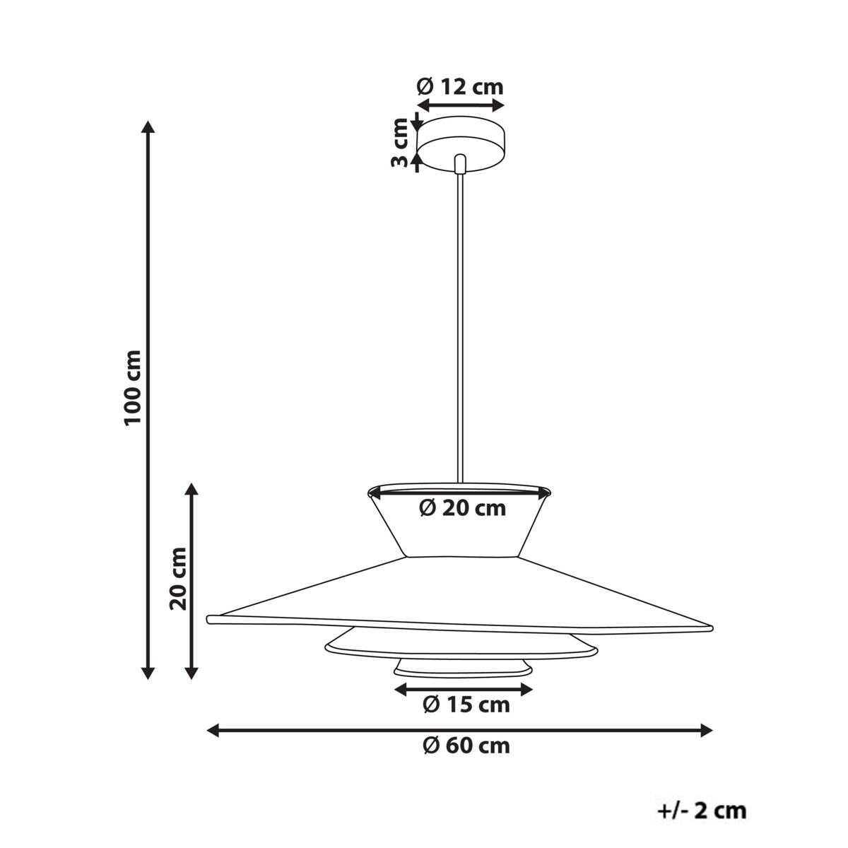 Lampa wisząca brązowo-beżowa KABOMPO