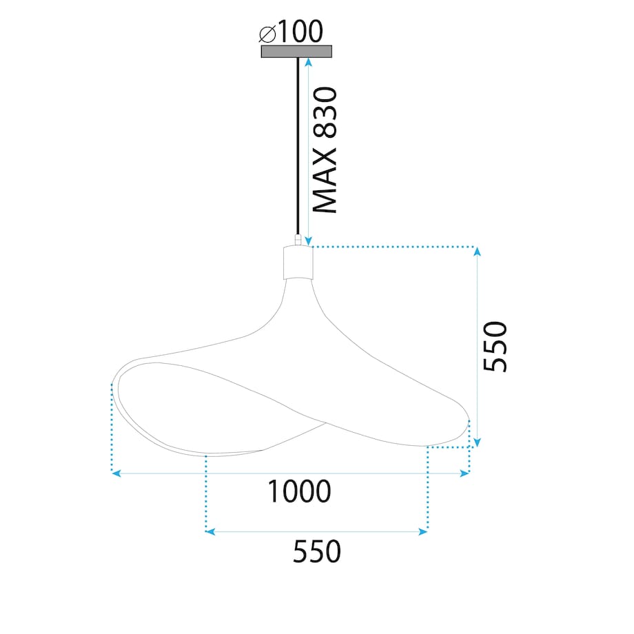 Lampa wisząca pleciona duża Boho APP1640-1Cp
