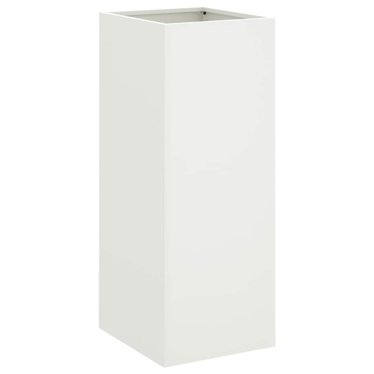 vidaXL Donica, biała, 32x29x75 cm, stal