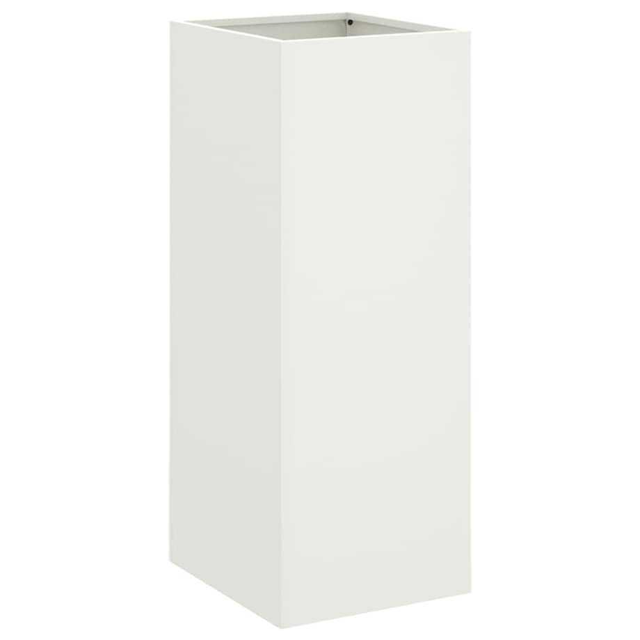 vidaXL Donica, biała, 32x29x75 cm, stal