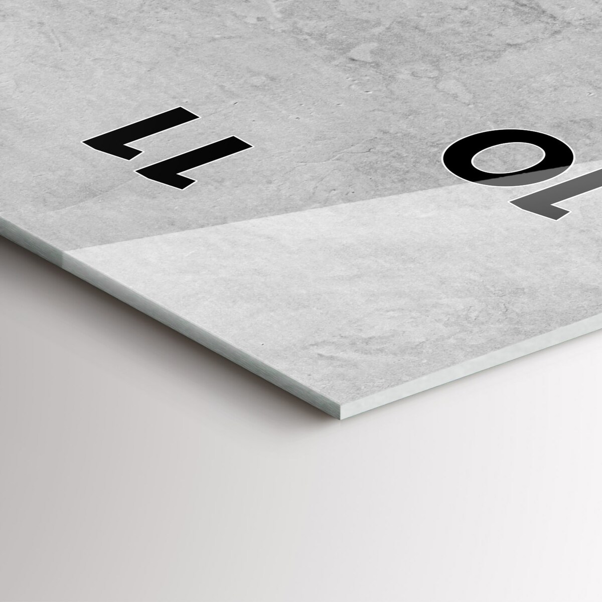 Zegar ścienny Gładki Beton, 30x60 cm