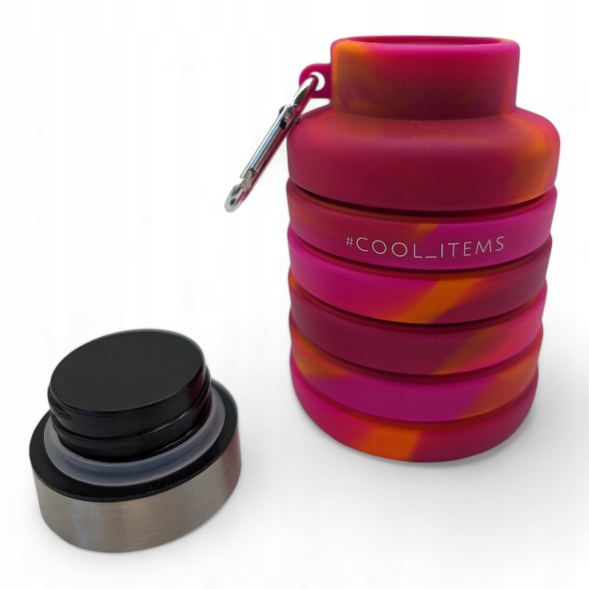 Butelka do picia wody bidon silikonowy składany Kompaktowa podróżna 500 ml