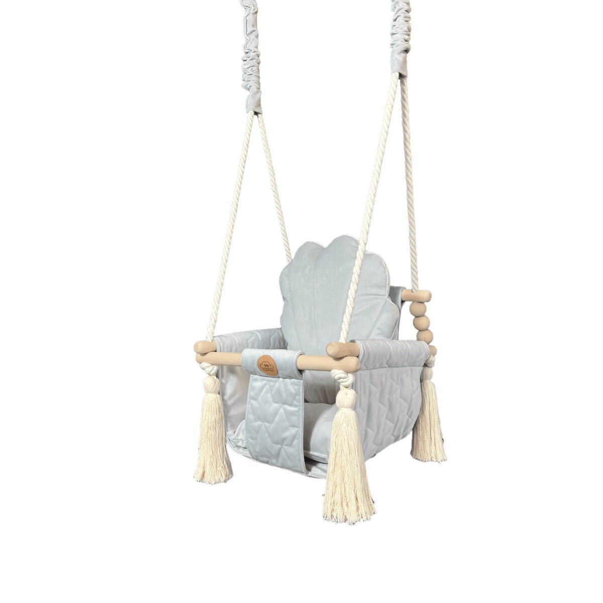 Huśtawka klasyczna - shell velvet srebrna