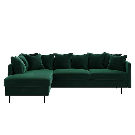 Esme Sofa narożna - ciemnozielona