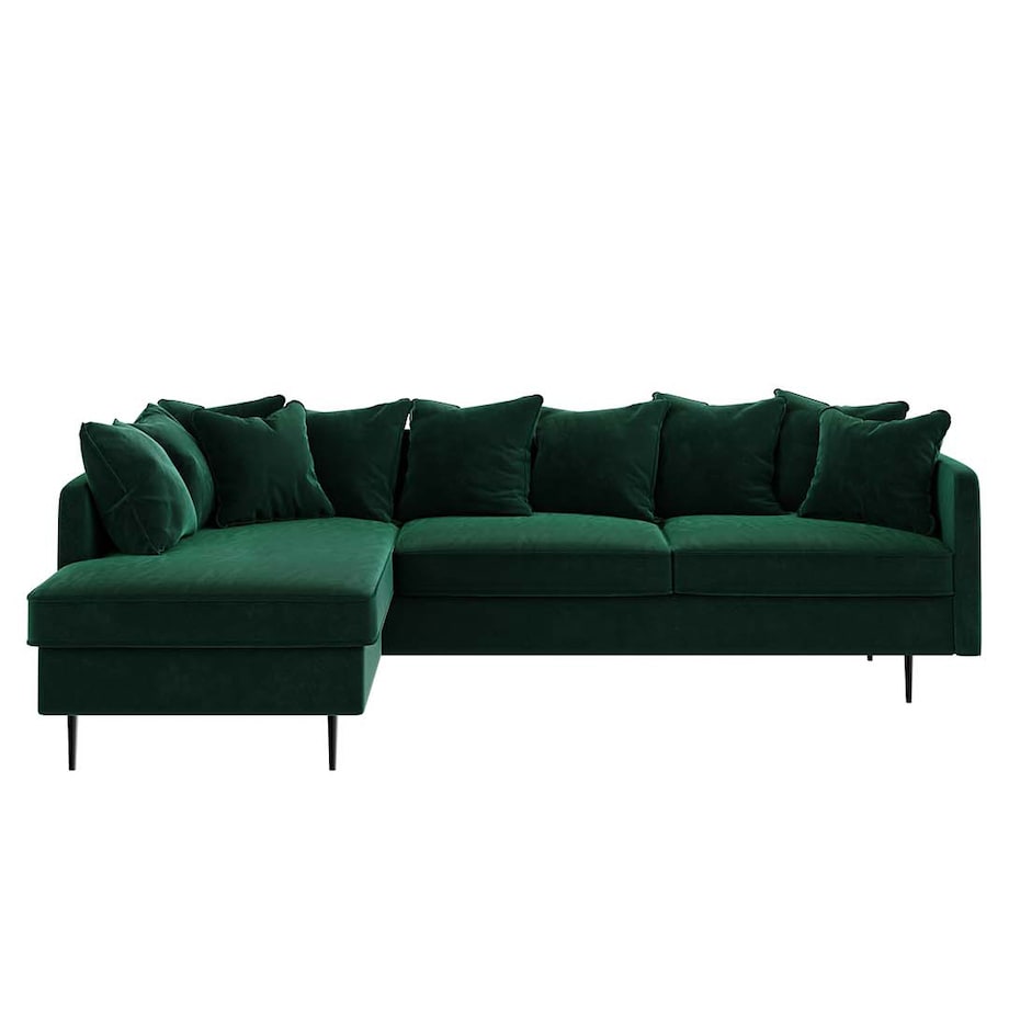 Esme Sofa narożna - ciemnozielona