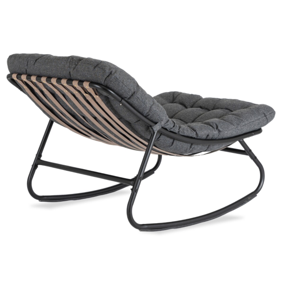 Fotel Leżak Ogrodowy Bujany Bujak Leżanka Do Salonu Na Taras AURORA Szary