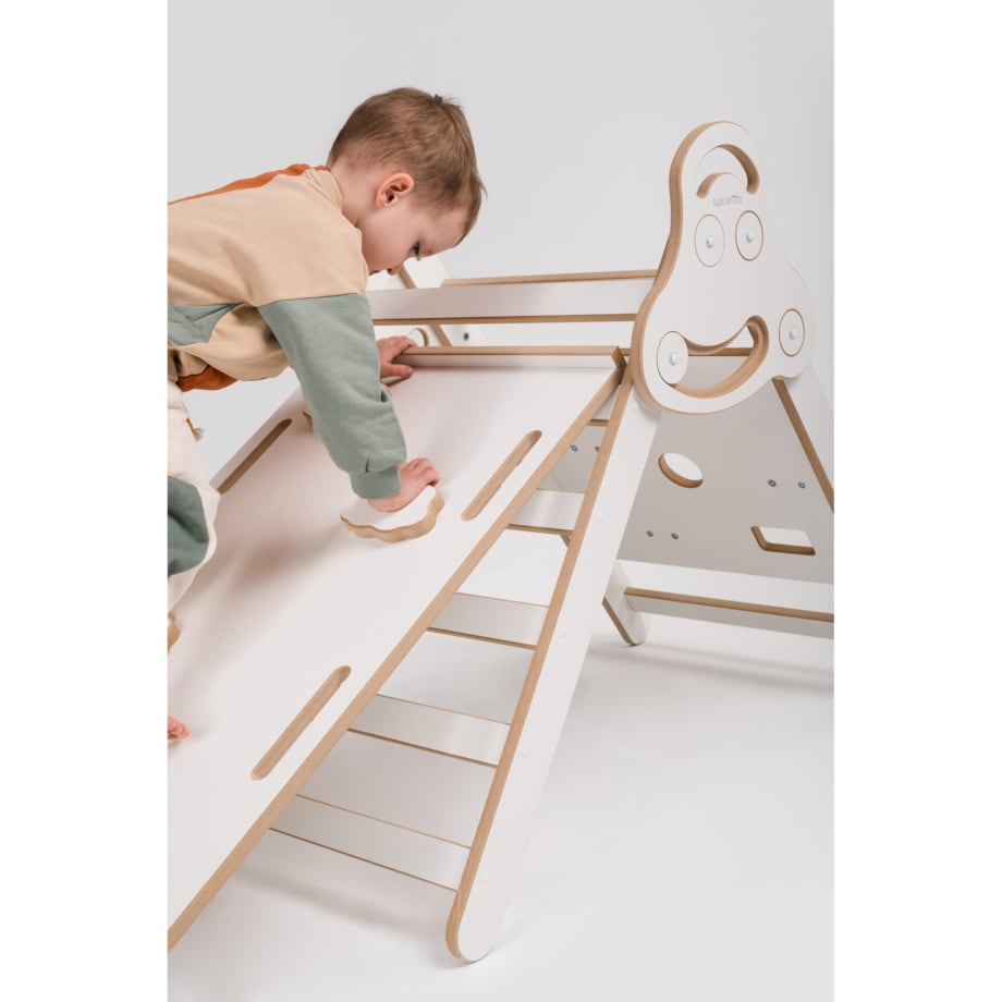 Drabinka Pikler ŚCIANKA WSPINACZKOWA + DUŻA zjeżdżalnia CHMURKI