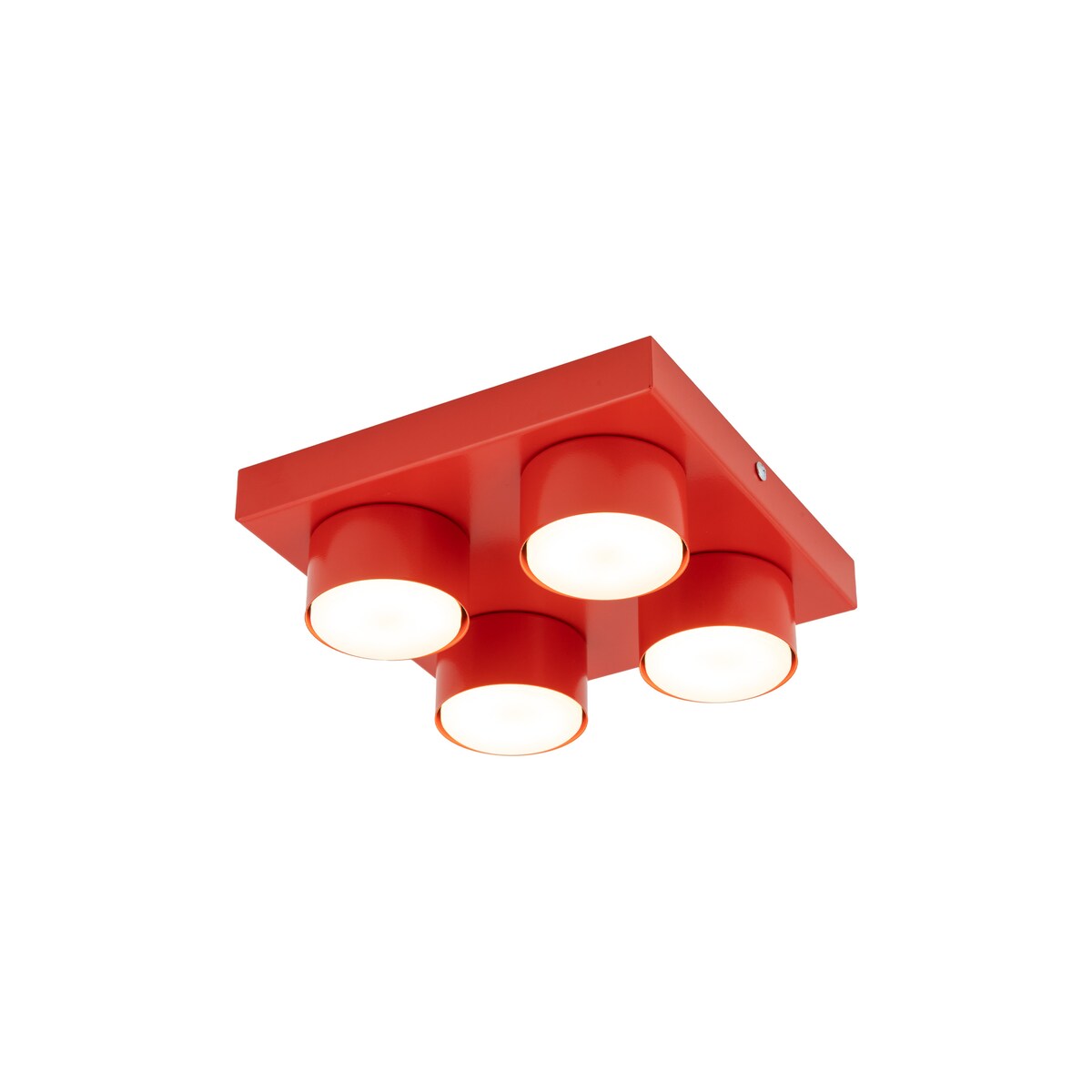 Lampa sufitowa BRIX RED 11293 TK Lighting, nowoczesna czerwona lampa sufitowa do salonu i sypialni