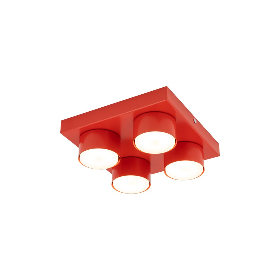 Lampa sufitowa BRIX RED 11293 TK Lighting, nowoczesna czerwona lampa sufitowa do salonu i sypialni