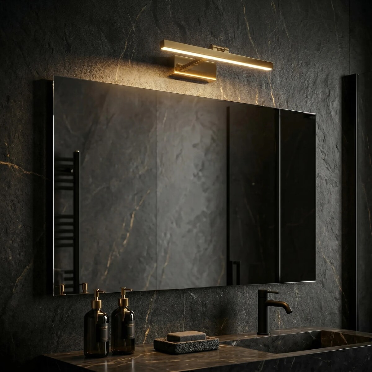 Kinkiet App1860-1W 40Cm Led Złoty, Aluminium, Tworzywo Sztuczne