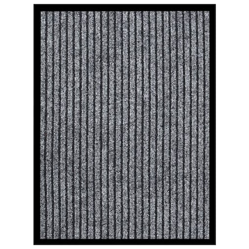 vidaXL Wycieraczka, prążkowana, szara, 40x60 cm