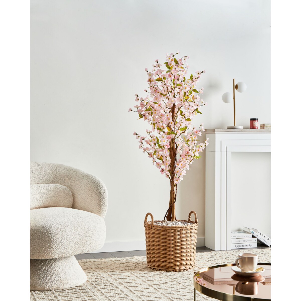 Sztuczna roślina CHERRY TREE 150 cm Różowy