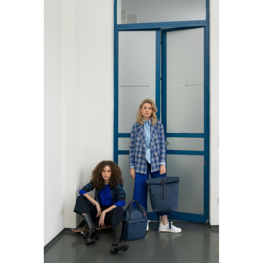 Plecak ROLLTOP BACKPACK, herringbone dark blue