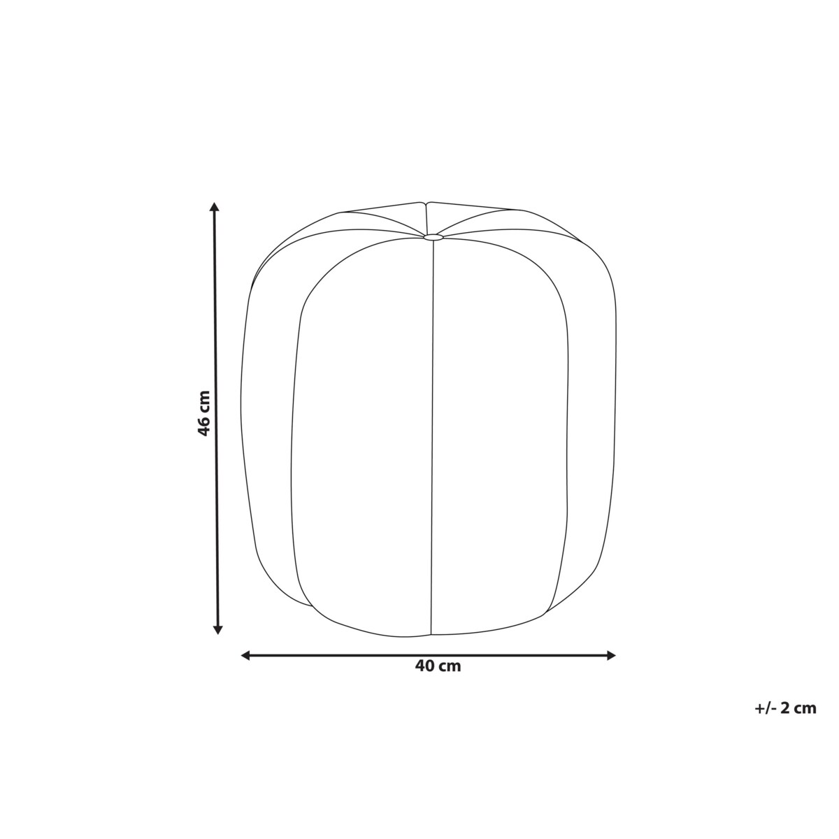 Puf SELBY Welur Musztardowy