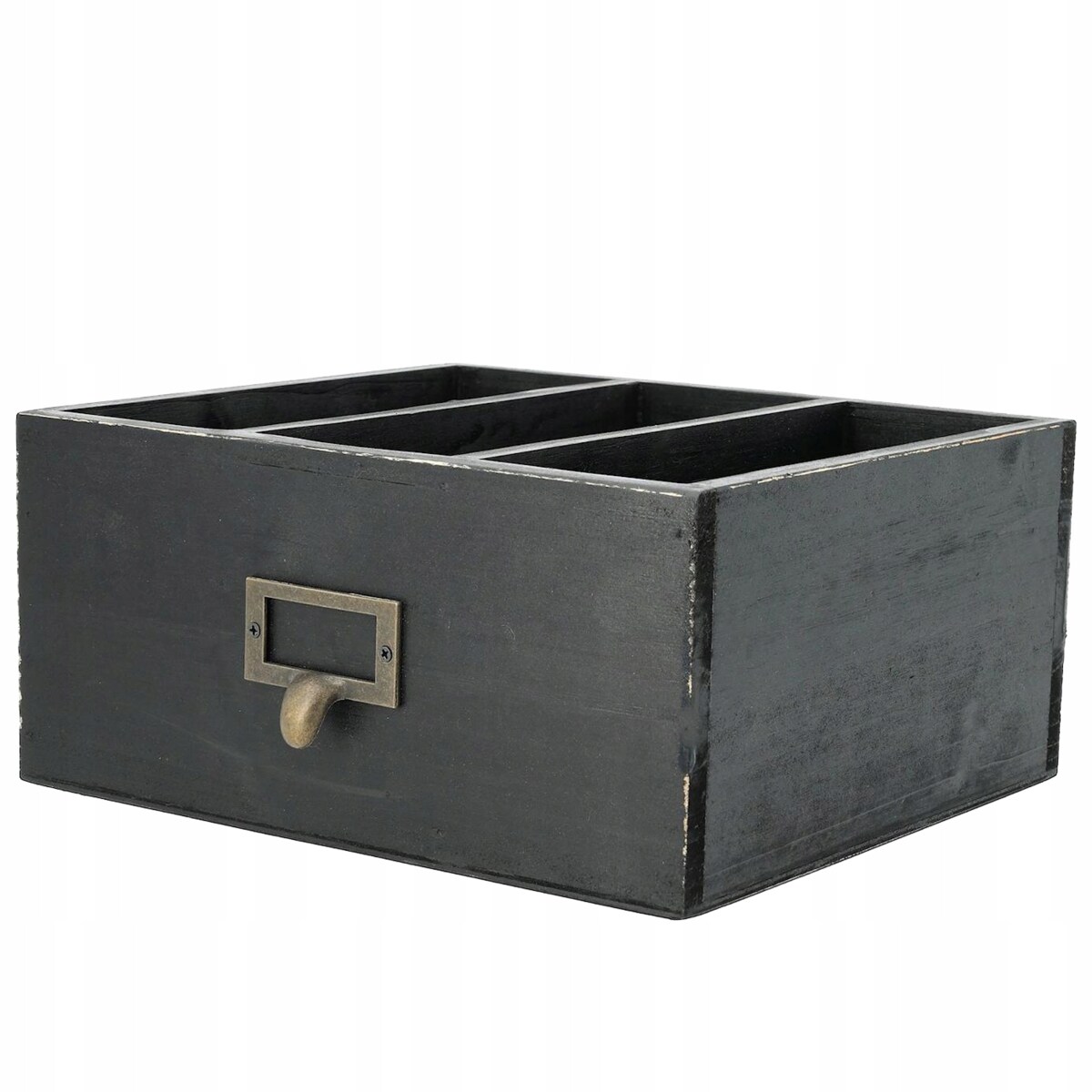 PUDEŁKO DREWNIANE ORGANIZER NA KOSMETYKI PRZYBORY AKCESORIA RETRO 26x24cm