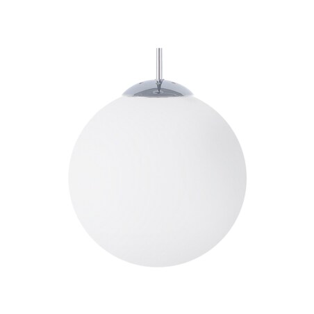 Lampa wisząca szklana biała BARROW S