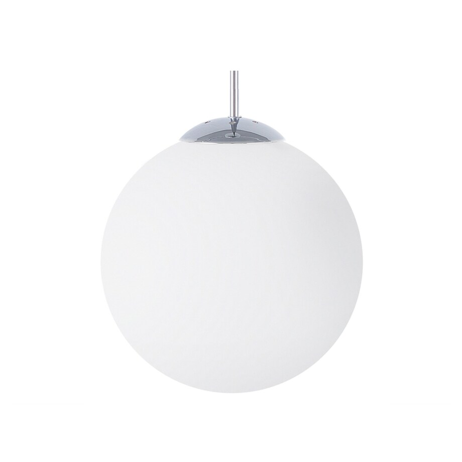 Lampa wisząca szklana biała BARROW S