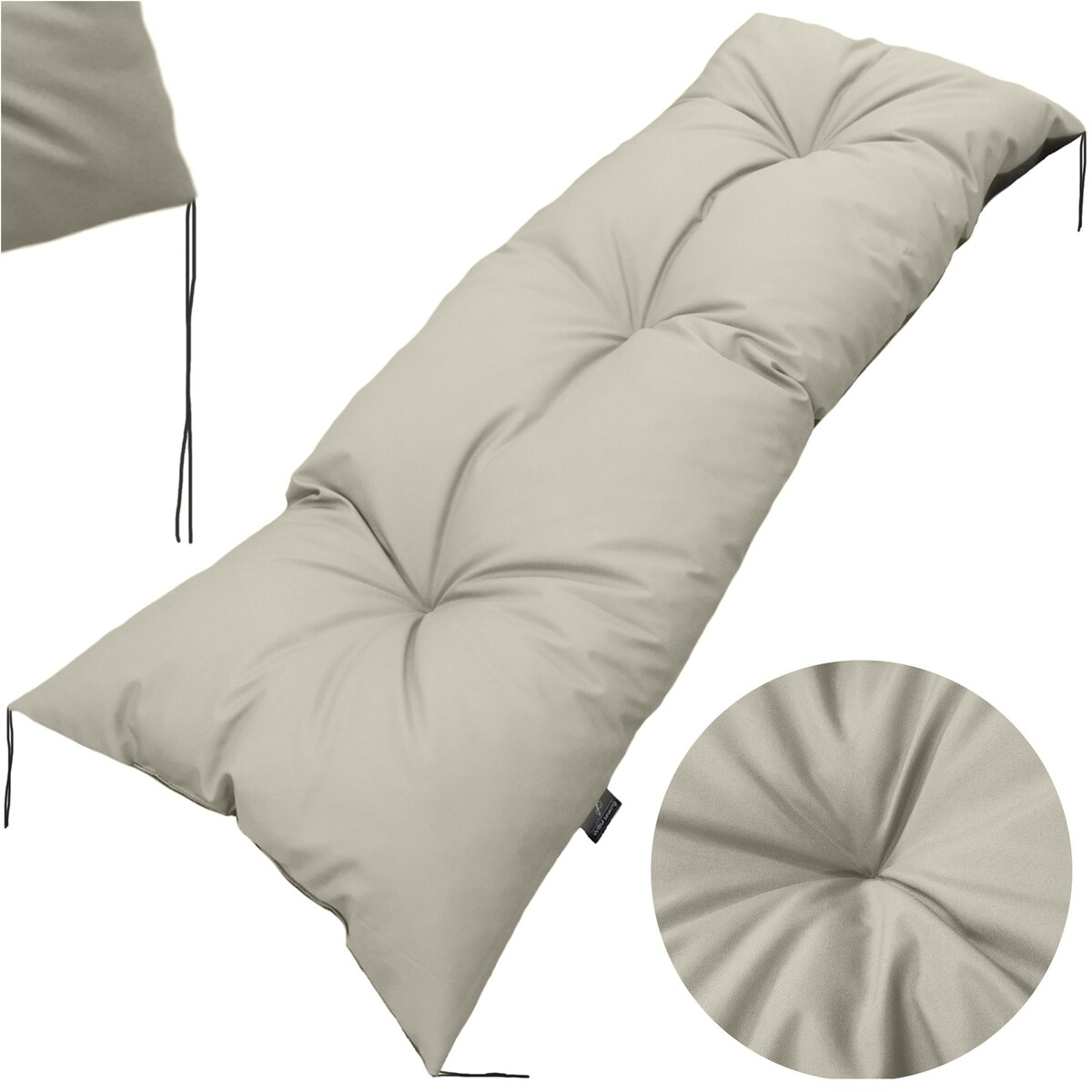 Poduszka Ogrodowa Na Huśtawkę Ławkę 120X40 Cm Na Meble Palety Wodoodporna Beżowa