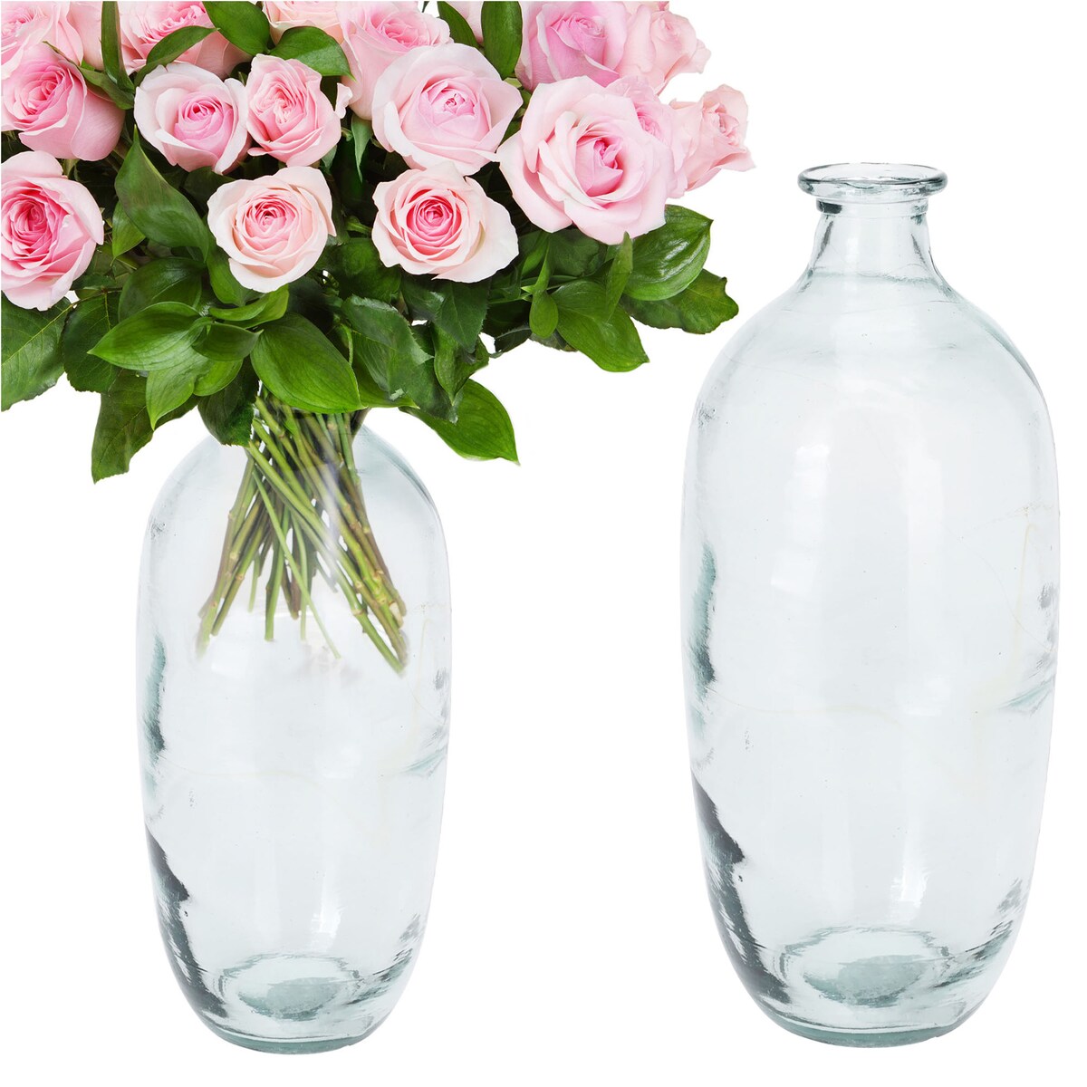 Wazon Wazonik Dekoracyjny Waza Ozdobna Na Kwiaty Szklana 30 Cm