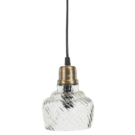 LAMPA wisząca LAURA złota szklany klosz