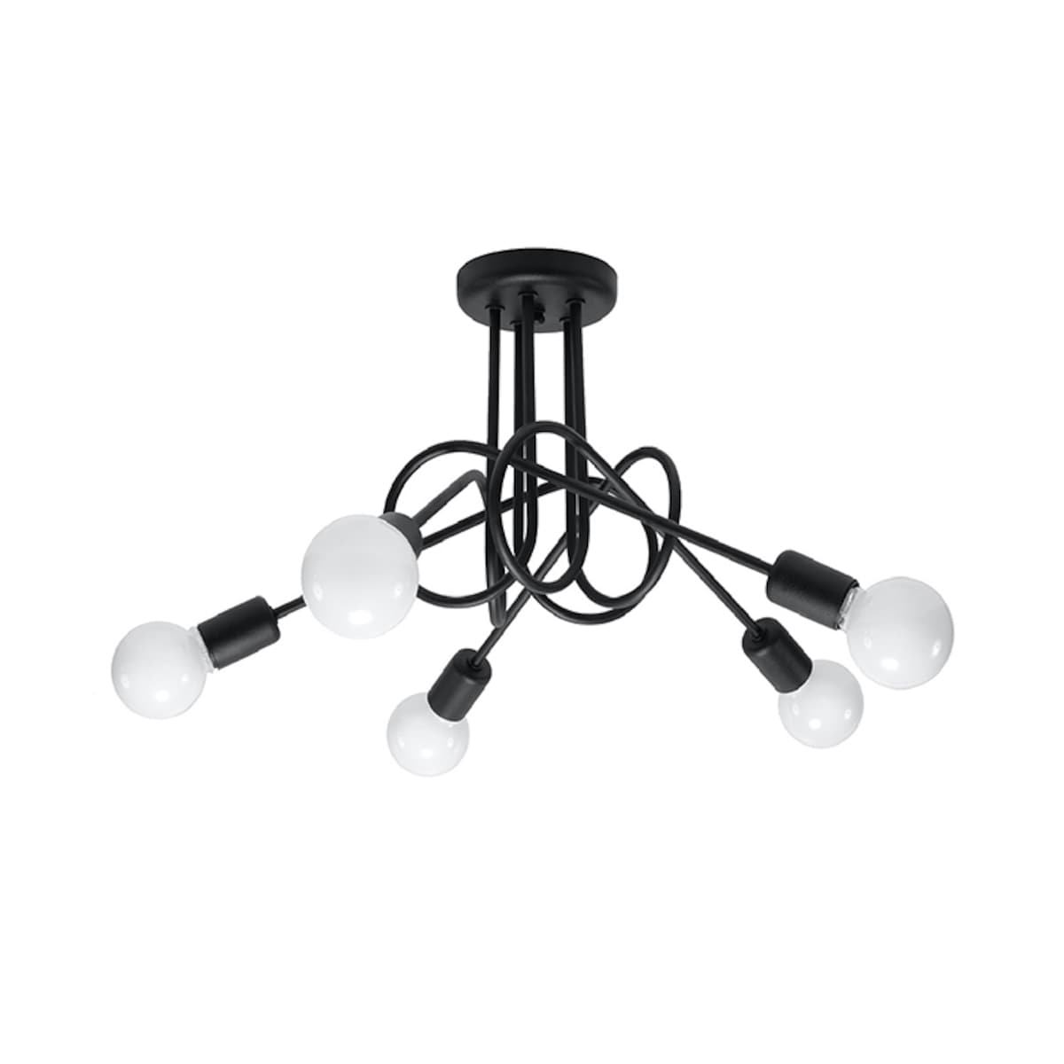 Żyrandol SUPEŁ 5 czarny