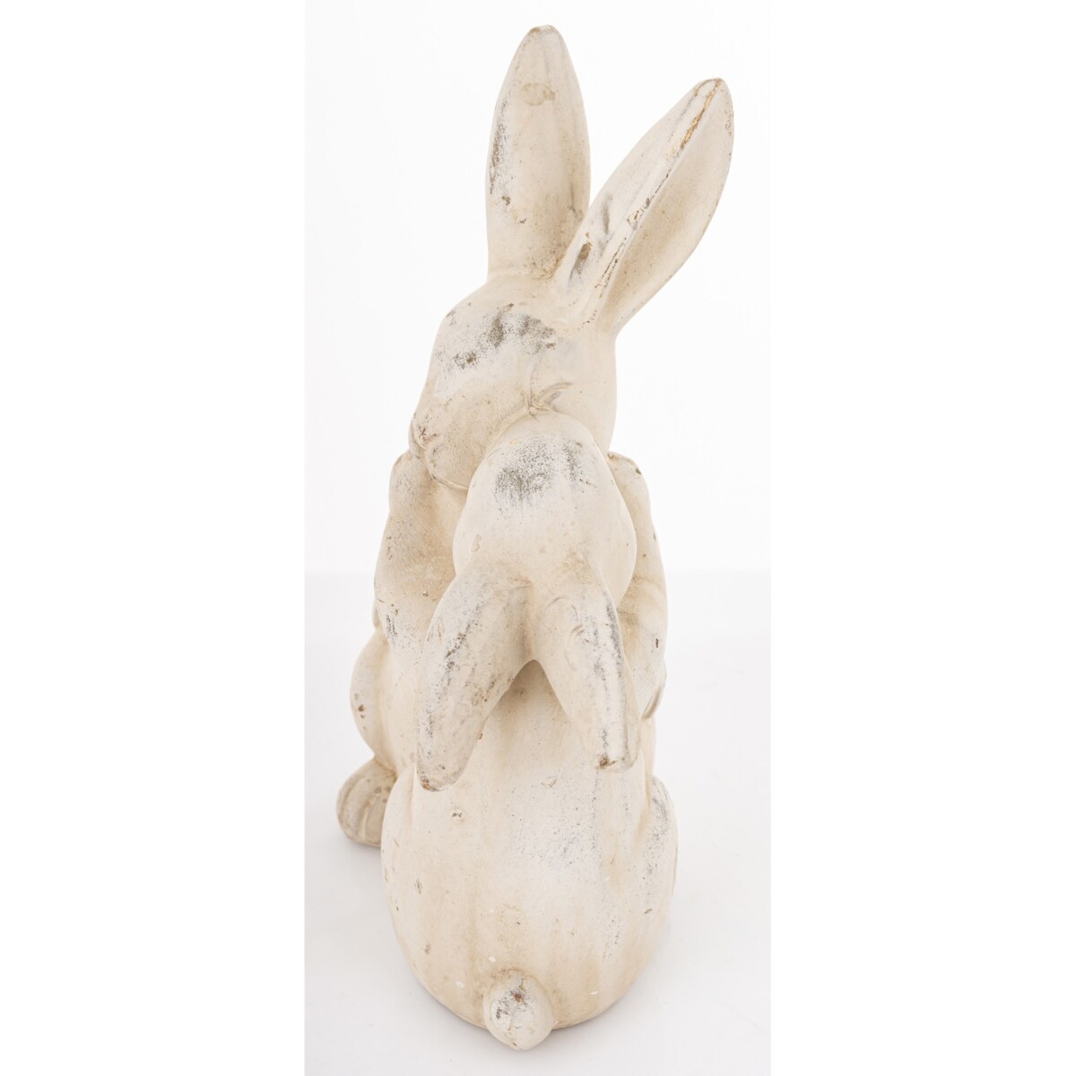 Dekoracja - beżowe króliki 19,5x15x8 cm ALBIA-2 z synkiem, small