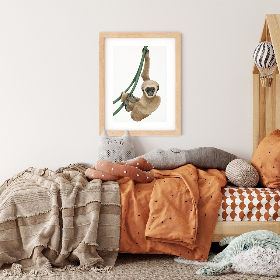 Plakat dla dzieci Małpka 50x70