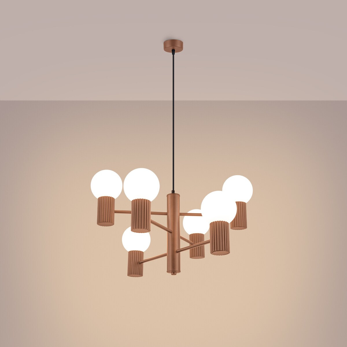 Żyrandol HALO 6 mocca