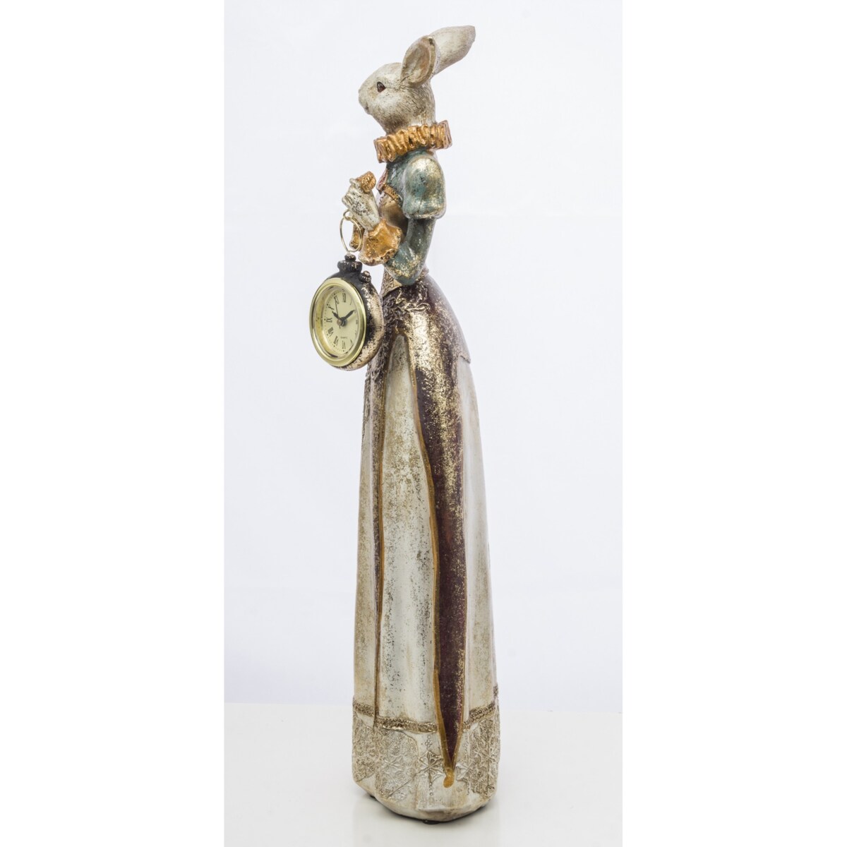 Dekoracja - króliczka z zegarem 44x13x9,5 cm